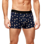Boxerky Noviti BB006 Vzor M-2XL tmavě modré pivo L