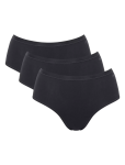Dámské kalhotky GO Daily Cotton Midi 3P - Sloggi černá (0004) 000S