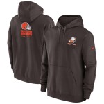 Nike Pánská mikina Cleveland Browns NFL 2023 Sideline Club Hoodie Brown Velikost: S