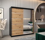 Šatní skříň Abi V2 Barva korpusu: Dub Sonoma, Rozměry: 200 cm, Dveře: Dub sonoma