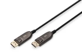 Digitus AK-340107-200-S / Kabel DisplayPort propojovací / AOC Hybrid / DP 1.4 / 8K 60Hz / 20 m (AK-340107-200-S)