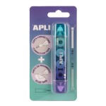 APLI APLI, 20007, korekční pero/lepicí páska 2 v 1, mix barev, 1 ks Barva: Fialová