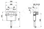 Laufen - LIS Splachovací nádržka TW2 pod omítku, výška 72 cm H8946640000001