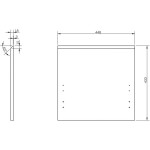 MEXEN - Rivel čelo pro koupelnovou skříňku reliéf 45 x 43,5, grafit mat 91A20-0450-470-1-66