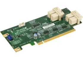 SUPERMICRO AOC-SLG3-4E4R / Řadič / 4x NVMe SFF-8643 / PCIe x16 Gen3 / Low Profile (AOC-SLG3-4E4R-O)