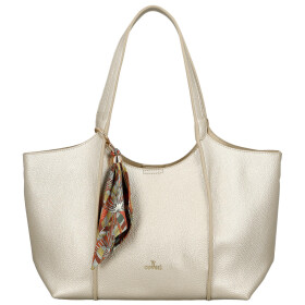 Moderní dámská koženková kabelka na rameno Olga, zlatá