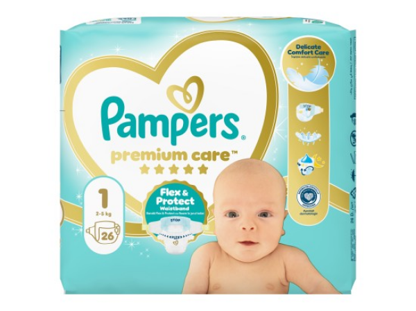 Pampers Premium Care, vel. 1, 26 ks