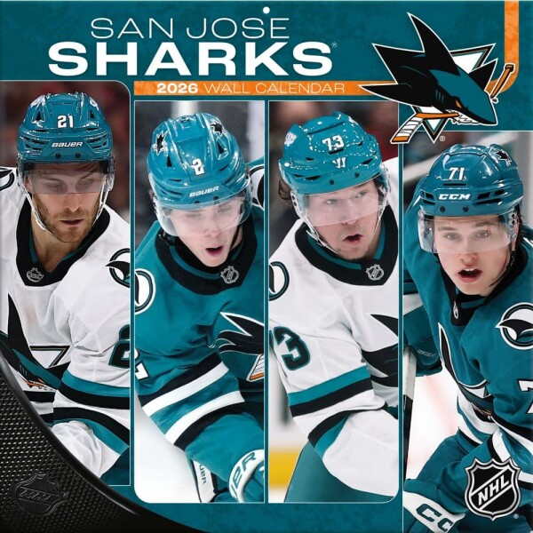 JF Turner Kalendář San Jose Sharks NHL 2026 Wall Calendar