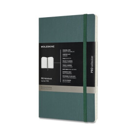 Zápisník Moleskine Professional - měkké desky, L - tm. zelený