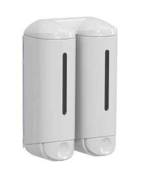 SAPHO - SHOWER MEDIUM dvojitý dávkovač tekutého mýdla, 2x250ml, bílá A94801