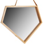 Tutumi - Dřevěné asymetrické zrcadlo 49 cm HOM-08889