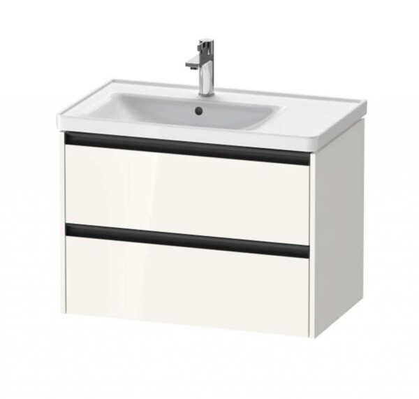 DURAVIT - Ketho.2 Umyvadlová skříňka 55x78x46 cm, 2 zásuvky, lesklá bílá K25285022220000