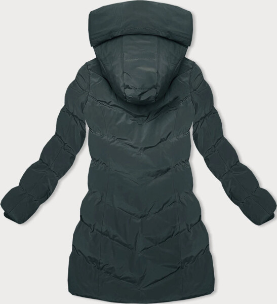Tmavě zelená bunda s kapucí (2M-023) odstíny zelené M (38)