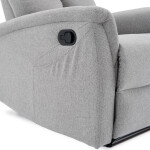 Relaxační křeslo, manuální ovládání, světle šedá látka