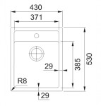 FRANKE - Sirius Tectonitový dřez SID 610-40, 43x53 cm, bílá 114.0503.010