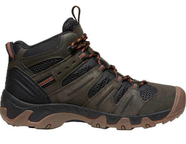 KEEN HEADOUT MID WP Man Pánské trekové boty black olive/fossil orange 42,5 10047682KEN01S95