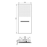 SAPHO - SLIM nástěnná hlavová sprcha s kaskádou, 250x550, nerez lesk MS747