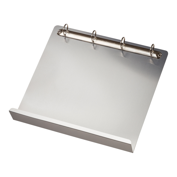 Djois kovový držák s 4kroužkovou mechanikou a poličkou, magnetický, 1 ks