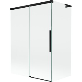 MEXEN/S - Rox L vanová zástěna 2-křídlová posuvná 120 + 70 x 150, transparent, černá 8C9L-120-070-70-00