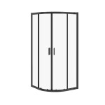 CERSANIT - SPRCHOVÝ KOUT ARTECO 80X80X190, ČERNÁ, ČIRÉ SKLO S913-013