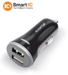 Nabíječka do auta ALIGATOR s 2xUSB výstupem, 3.4A, smart IC, black