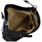 Trendy dámská kožená kabelka na rameno Alyssa, černá