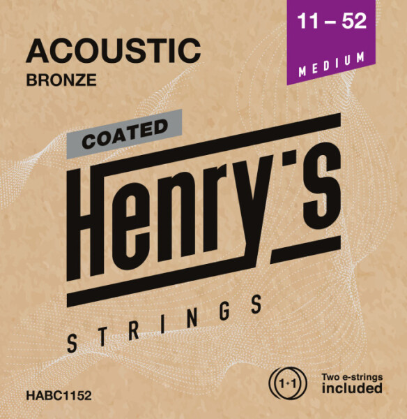Henry`s HABC1152 Coated Acoustic 80/20 Bronze - 011“ - 052”