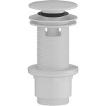 CERANO Umyvadlová výpusť - 5/4“ click-clack s přepadem - plast - 67/82mm - bílá matná