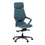 Kancelářské křeslo, zelená ekokůže, houpací mechanismus s aretací ve 4 polohách, kovový kříž, kolečka pro tvrdé povrchy