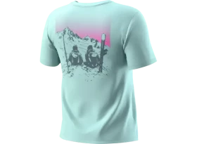 Dynafit Back Graphic Cotton dámské triko krátký rukáv Cloud Blue/Twilight vel. S