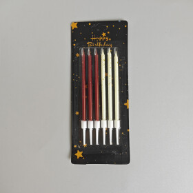 Cake star Dortové svíčky STAR 3 barevné 6ks