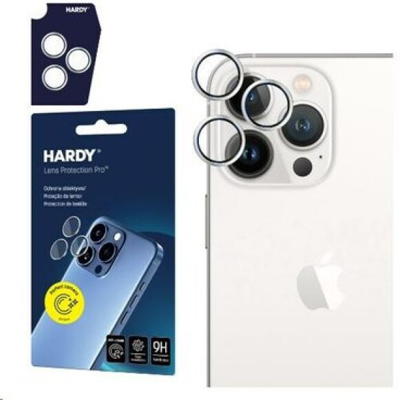 3mk HARDY Lens Protection Pro skla na fotoaparát pro Apple iPhone 15 Pro White (5903108573399)