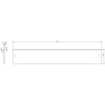 MEXEN - Rivel čelo pro koupelnovou skříňku reliéf 120 x 20, grafit mat 91A20-1200-235-1-66