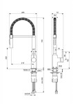 IDEAL STANDARD - Ceralook Dřezová baterie Semi Profi s flexibilním ramenem, BlueStart, chrom BC302AA