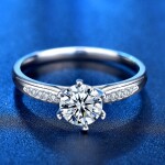 Royal Fashion stříbrný prsten HA-XJZ021-SILVER-MOISSANITE-ZIRCON Velikost: 7 (EU: 54-56)