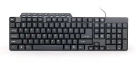 Gembird KB-UM-104 kompaktní multimediální klávesnice černá / USB / US layout / multimediální tlačítka (KB-UM-104)