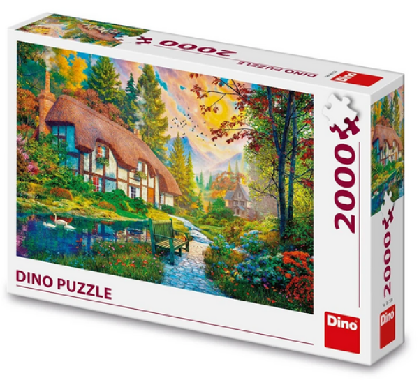 Puzzle Domek u řeky 2000 dílků