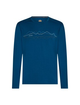 Pánské merino triko s dlouhým rukávem ICEBREAKER Mens 200 Oasis LS Crewe Icebreaker, Atlantis velikost: M