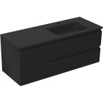 MEXEN/S - Orio koupelnová skříňka 120 cm s umyvadlem Otis pravá, 2S, 1D, černá mat 91A13-12047-3-BBFFF71-W18P71
