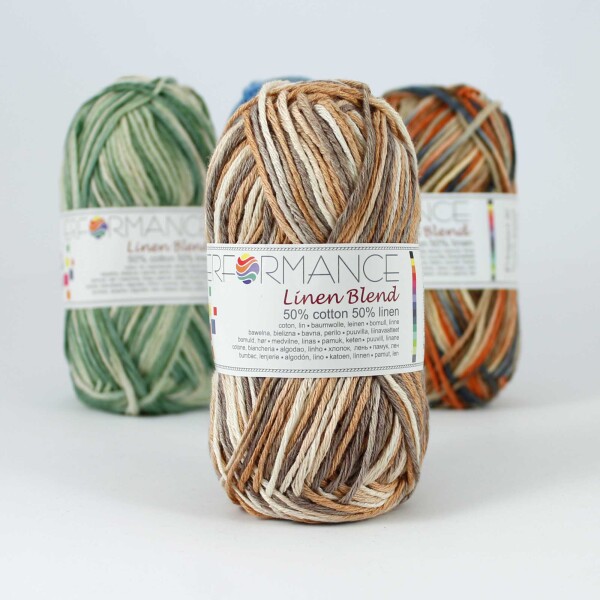 Linen Blend Multi 9190 - Odstíny hnědé