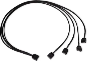 Alphacool Y-Splitter aRGB 3-Pin na 4x 3-Pin černá / Kabel / aRGB rozbočovač / 60 cm (18712)