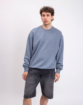 Carhartt WIP Caspian Sweat Shady Blue Heather garment dyed M