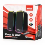 Marvo Havoc 20 černá / Reproduktory / 2.0 / 6W / RGB podsvícení / 3.5mm + USB napájení (SG-285 BK)
