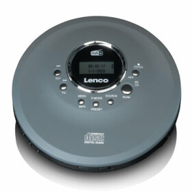 Lenco CD-400 šedá / Přenosný CD přehrávač / MP3 / DAB+ / FM / 3.5mm (CD-400GY)