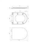 OMNIRES - OTTAWA COMFORT WC sedátko Soft Close bílá lesk /BP/ OTTAWACDEBP