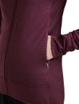 ICEBREAKER Wmns Merino 300 RealFleece Desc LS Zip Hood, Dark Berry (vzorek) velikost: S
