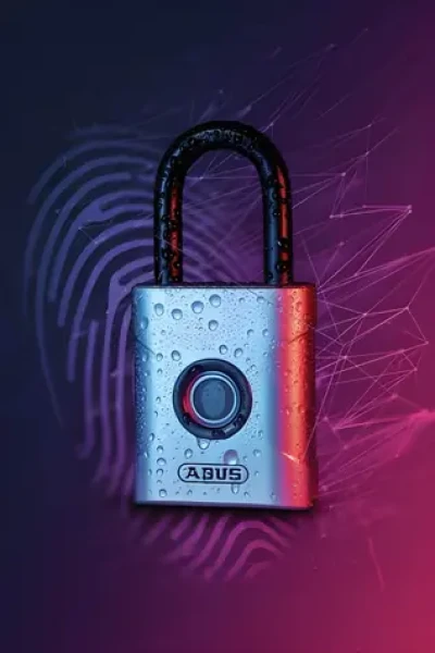 Abus 57/45 / Visací zámek / otisk prstu / 45 mm / odolný povětrnosti (57/45)