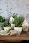 Chic Antique Obal na květiny Floral Verte Ø 15 cm, zelená barva, keramika