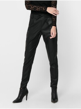 Černé dámské koženkové kalhoty ONLY Pop Trash dámské