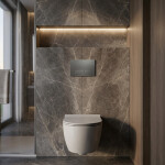 REA - Podomítkový Instalační Set Slim 024N pro WC s Tlačítkem HD Titan KPL-E1634